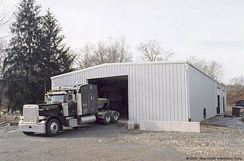 Metal truck garage