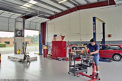 Engine repair workshop