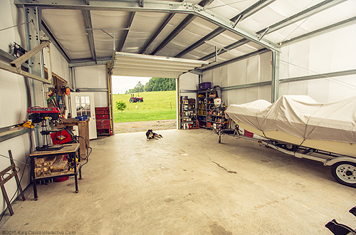 Garage for boat storage
