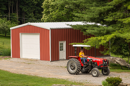 Garage for storing farm equipment