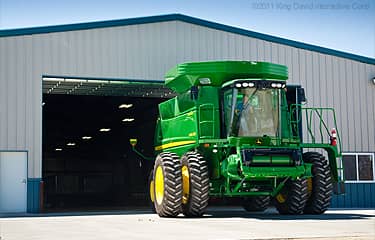 Steel building used for combine storage