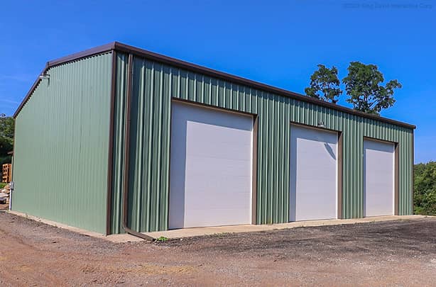 A garage with multiple-openings