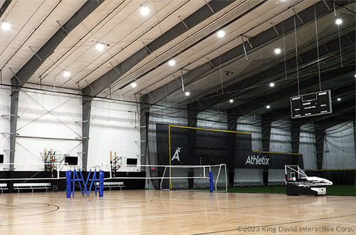 Indoor gymnastics training facility